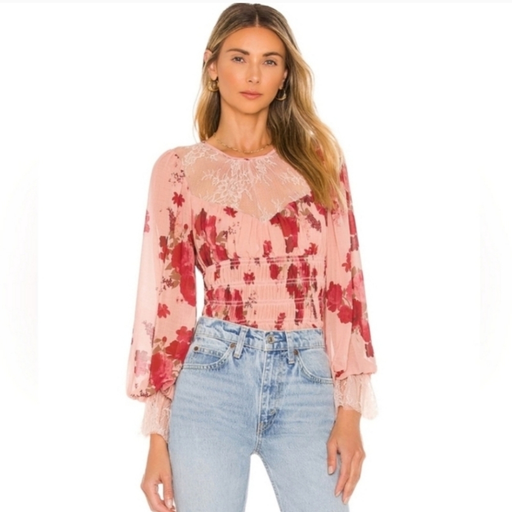 NWT Free People Daphne Boho Blouse